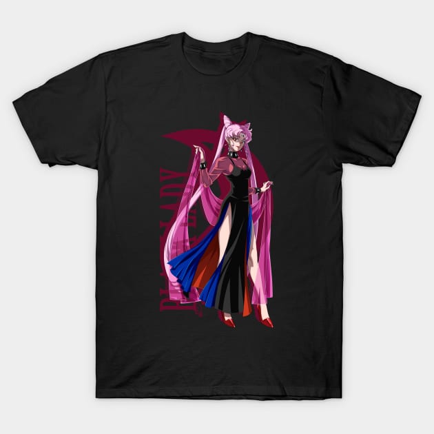 Black Lady T-Shirt by DracheaRannak